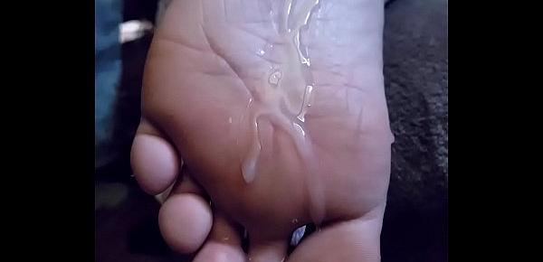  Cum ALL over my dirty little FEET while I&039;m passed out!